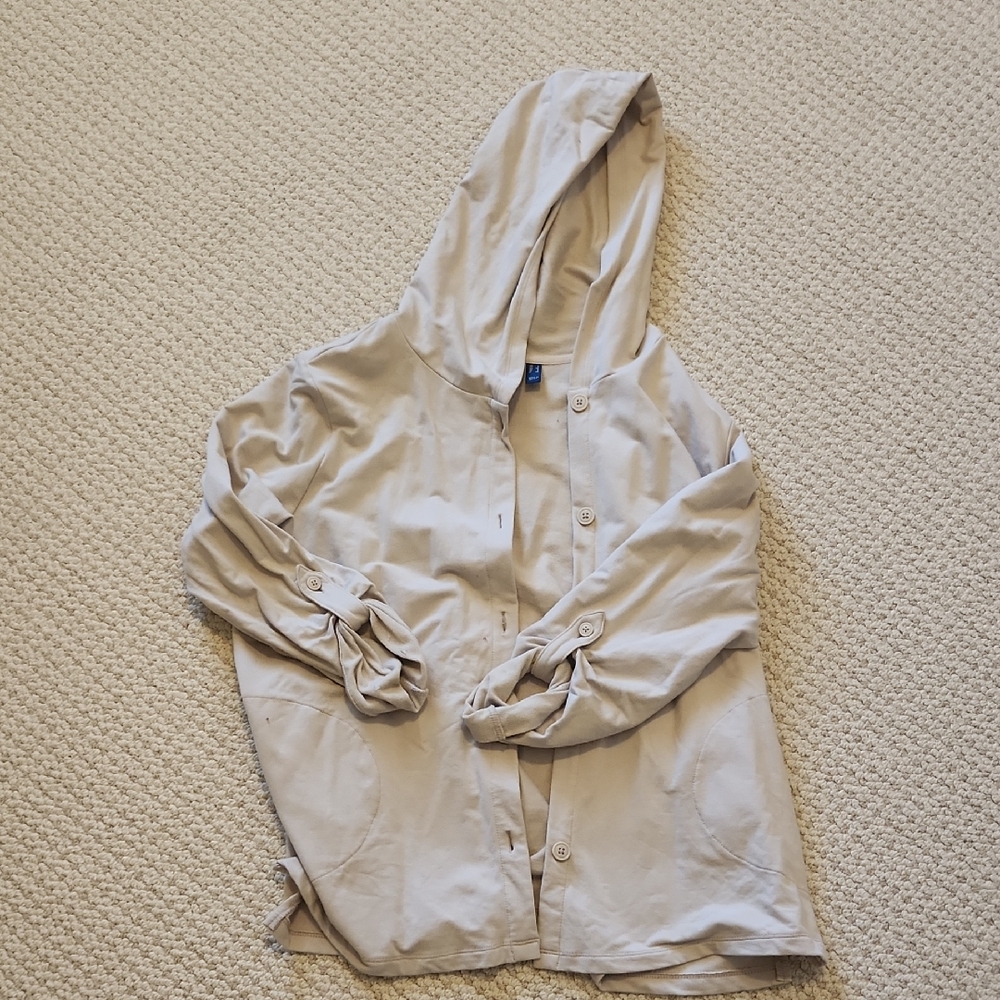 Women's Beige Hooded Jacket